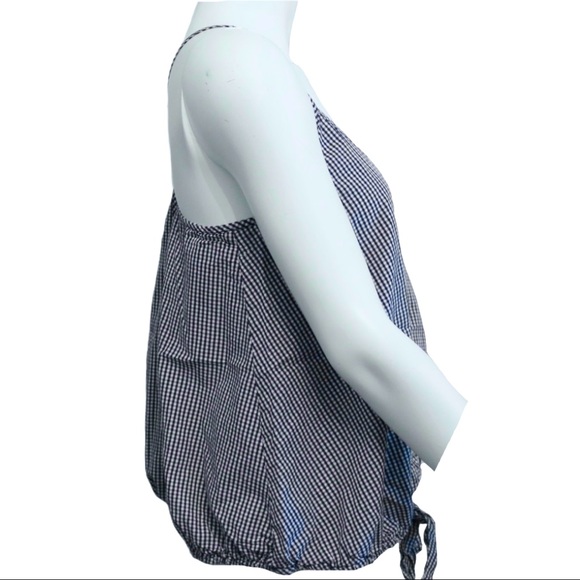 GUESS blue gingham front tie tank top (Size XS) - Picture 3 of 6